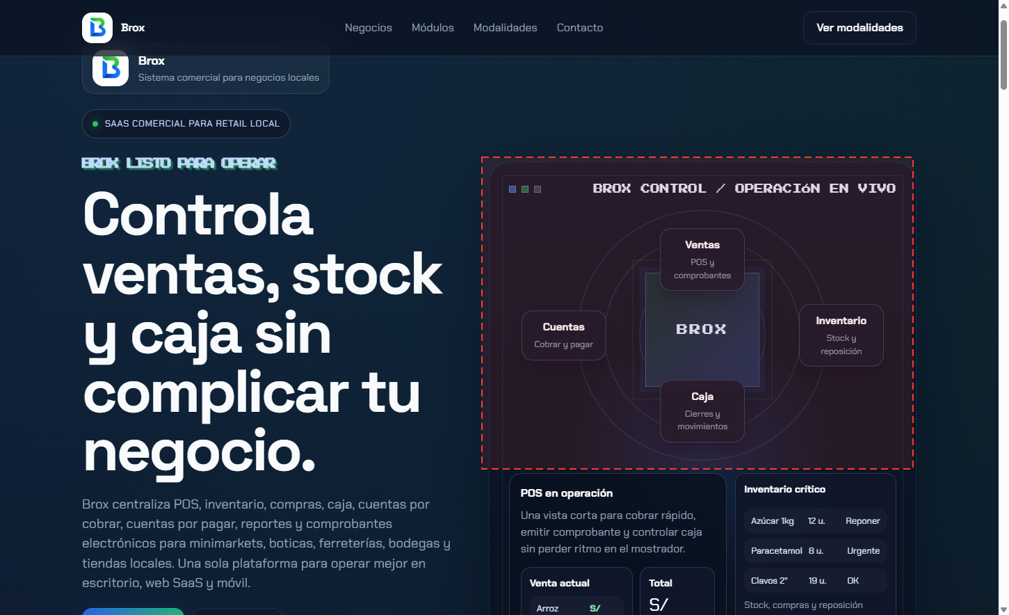 Dashboard de BROX